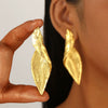 Wholesale Alloy Leaves Electroplated Women's Fashion Niche Design Earrings