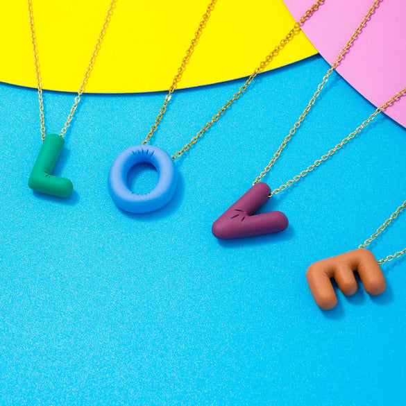 Wholesale Alloy Letter Pendant Necklace With O Chain And Electroplating Light Luxury Style