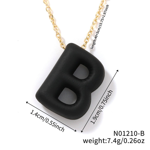 Wholesale Alloy Letter Pendant Necklace With O Chain And Electroplating Light Luxury Style