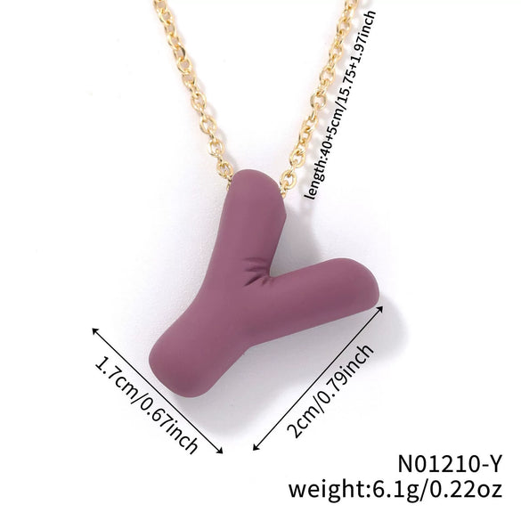 Wholesale Alloy Letter Pendant Necklace With O Chain And Electroplating Light Luxury Style