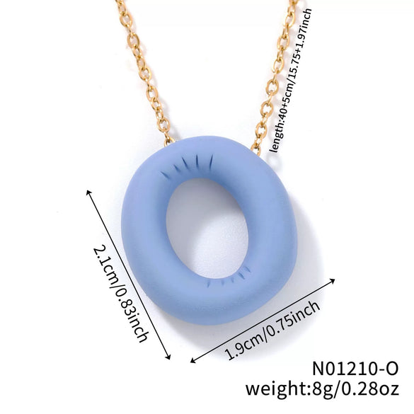 Wholesale Alloy Letter Pendant Necklace With O Chain And Electroplating Light Luxury Style