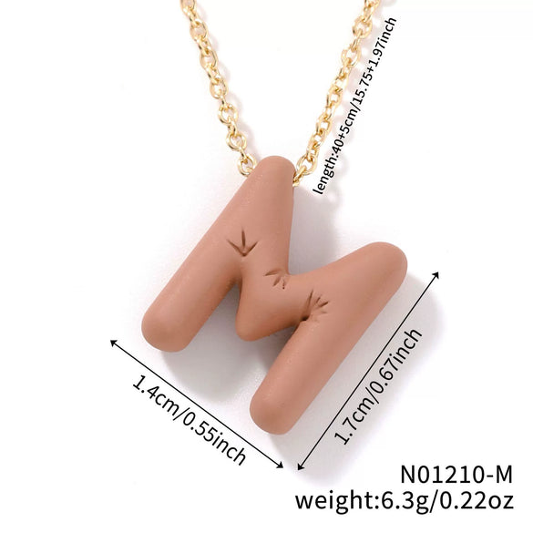 Wholesale Alloy Letter Pendant Necklace With O Chain And Electroplating Light Luxury Style