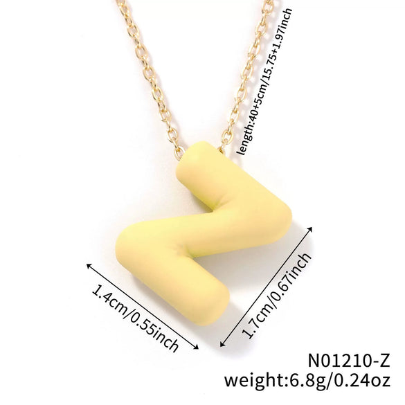 Wholesale Alloy Letter Pendant Necklace With O Chain And Electroplating Light Luxury Style