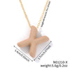 Wholesale Alloy Letter Pendant Necklace With O Chain And Electroplating Light Luxury Style