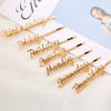 Wholesale Alloy Lettershaped Hair Clips Goldplated For Women Minimalist Style