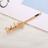 Wholesale Alloy Lettershaped Hair Clips Goldplated For Women Minimalist Style
