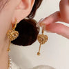 Wholesale Alloy Light Luxury Heart Shape Electroplating Love Tassel Earrings For Women