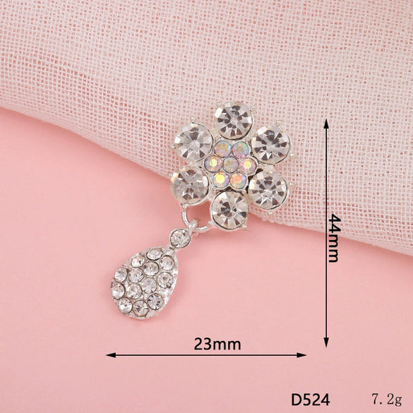 Wholesale Alloy Light Luxury Sixpetal Flower Pattern Electroplated Pendant Mobile Phone Shell Jewelry Accessories