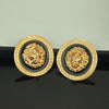 Wholesale Alloy Lion Head Exaggerated Fashion Women's Earrings With Electroplating