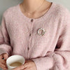 Wholesale Alloy Love Brooch With Flower Pattern Electroplated For Women