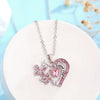 Wholesale Alloy Love Butterfly Women's Necklace With Diamonds Hollow Heart Shaped And Letter Design