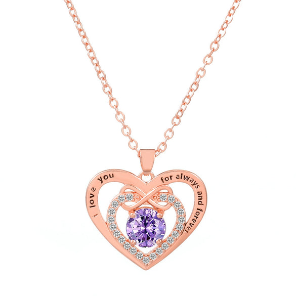 Wholesale Alloy Love Butterfly Women's Necklace With Diamonds Hollow Heart Shaped And Letter Design