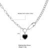 Wholesale Alloy Love Stitching Heart Pattern Water Wave Chain Necklace For Women Retro Fashion