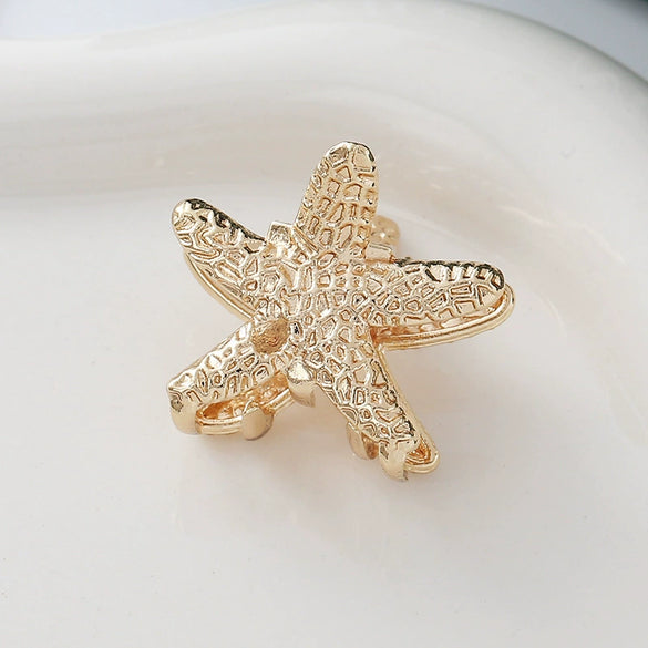 Wholesale Alloy Marine Animal Metal Hair Clips Electroplated For Women