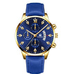 Wholesale Alloy Men's Business Style Round Dial Quartz Belt Watch With Fake Three Eyes And Fanshaped Design