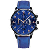 Wholesale Alloy Men's Business Style Round Dial Quartz Belt Watch With Fake Three Eyes And Fanshaped Design