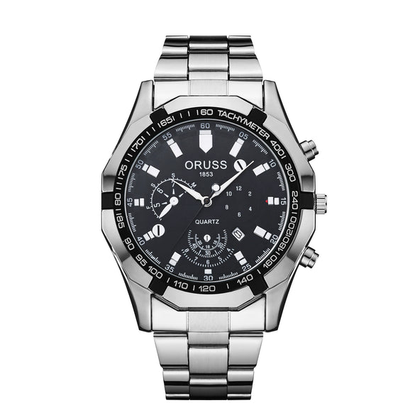 Wholesale Alloy Men's Business Style Round Dial Waterproof Luminous Watch