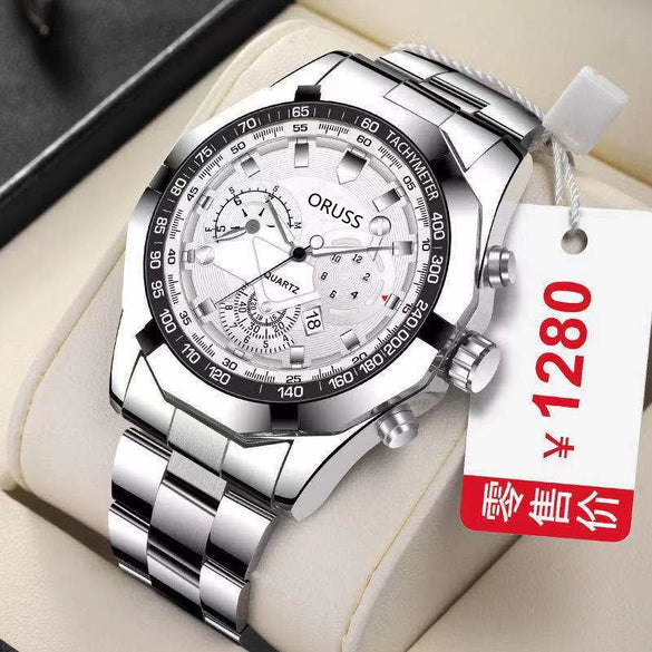 Wholesale Alloy Men's Business Style Round Dial Waterproof Luminous Watch