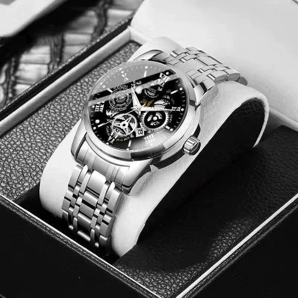 Wholesale Alloy Men's Business Style Round Dial Waterproof Luminous Watch