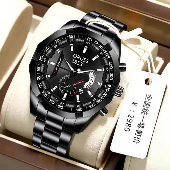 Wholesale Alloy Men's Business Style Round Dial Waterproof Luminous Watch