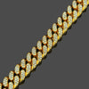 Wholesale Alloy Men's Diamond Inlaid Geometric Hiphop Style Bracelet