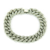 Wholesale Alloy Men's Diamond Inlaid Geometric Hiphop Style Bracelet