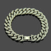 Wholesale Alloy Men's Diamond Inlaid Geometric Hiphop Style Bracelet