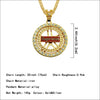 Wholesale Alloy Men's Diamondembedded Dollar Sign Pendant Necklace With Cuban Chain