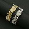 Wholesale Alloy Men's Hip Hop Cuban Chain Bracelet With Geometric Pattern And Electroplating Process