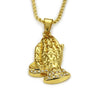 Wholesale Alloy Men's Hip Hop Punk Bergamot Diamond Pendant Necklace