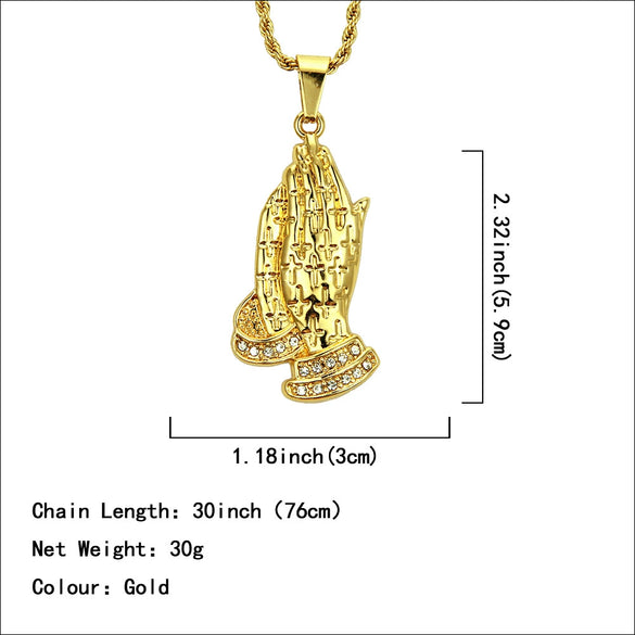 Wholesale Alloy Men's Hip Hop Punk Bergamot Diamond Pendant Necklace