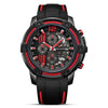 Wholesale Alloy Men's Hollow Calendar Sports Watch With Mineral Strengthened Glass Mirror And Silicone Strap