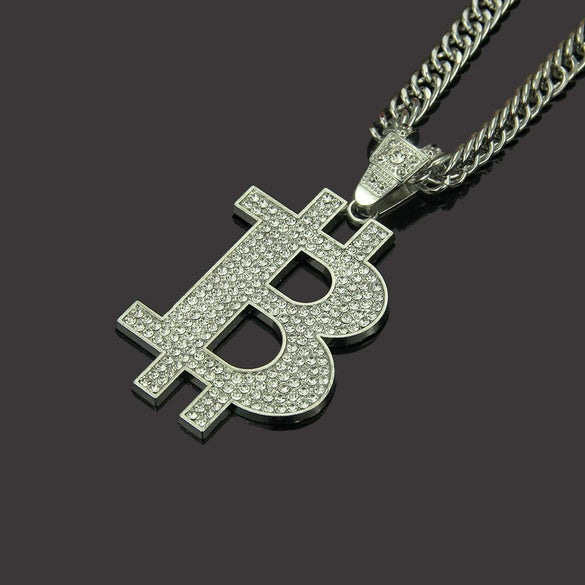 Wholesale Alloy Men's Pendant Necklace With Diamond And Letter Pattern Three Dimensional Fashion Street Dance Style