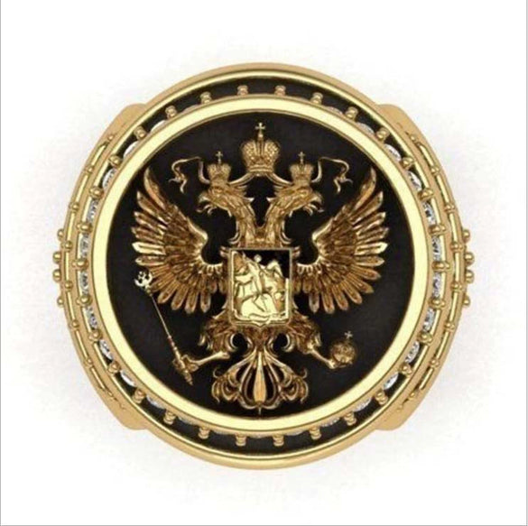 Wholesale Alloy Men's Ring Retro Angel Eagle Style Gold Plated