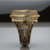 Wholesale Alloy Men's Ring Retro Angel Eagle Style Gold Plated
