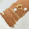 Wholesale Alloy Metal Chain Bracelet Retro Style With Star Pattern Electroplated Unisex