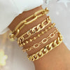 Wholesale Alloy Metal Chain Bracelet Retro Style With Star Pattern Electroplated Unisex