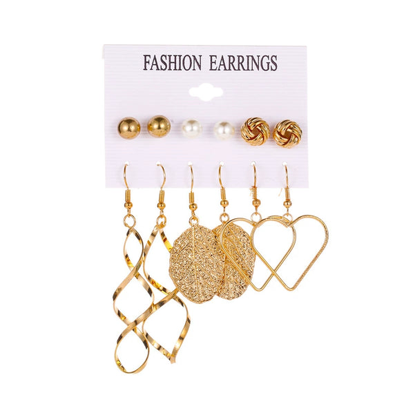 Wholesale Alloy Metal Tassel Earrings For Women With Leopard Print Leaf Cut Out Geometric Design And Electroplating Treatment