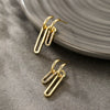 Wholesale Alloy Microinlaid Zircon Geometric Women's Earrings With Electroplating