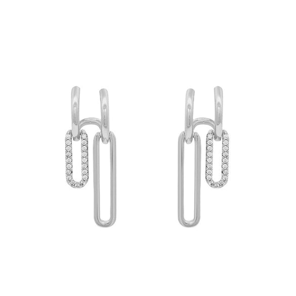 Wholesale Alloy Microinlaid Zircon Geometric Women's Earrings With Electroplating