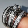 Wholesale Alloy Microinlaid Zircon Ring Threepiece Set Light Luxury Geometric Women's Jewelry