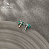 Wholesale Alloy Micropaved Zircon Coconut Tree Earrings Electroplated Casual Design For Women
