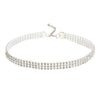 Wholesale Alloy Multi Layer Choker Neck Chain With Diamond Elements