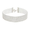 Wholesale Alloy Multi Layer Choker Neck Chain With Diamond Elements