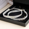 Wholesale Alloy Multi Layer Choker Neck Chain With Diamond Elements