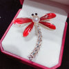 Wholesale Alloy Natural Freshwater Pearl Dragonfly Painted Brooch For Women Fashion Jewelry