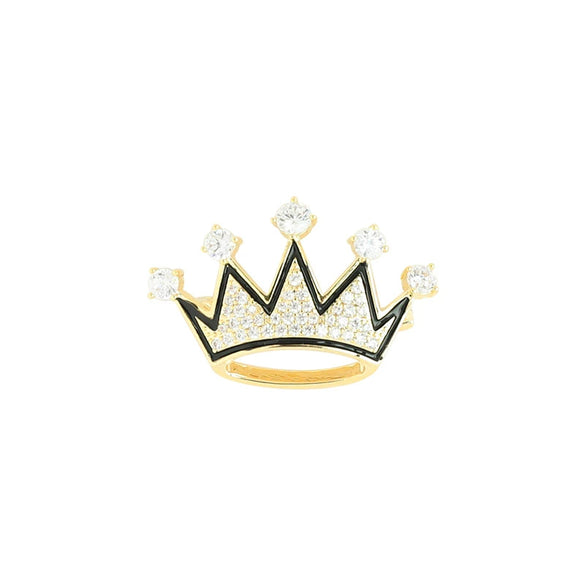 Wholesale Alloy Natural Style Crown Shaped Electroplated Brooch For Women
