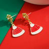 Wholesale Alloy Oil Dropping Christmas Series Fashion Festive Women's Pin Earrings