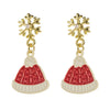 Wholesale Alloy Oil Dropping Christmas Series Fashion Festive Women's Pin Earrings