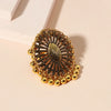 Wholesale Alloy Oval Opening Adjustable Ring Retro Exaggerated Personality Electroplated
